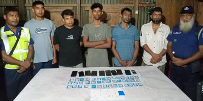 ফরিদপুরে মোবাইল ব্যাংকিং প্রতারণা ও আন্তর্জাতিক অর্থ পাচার চক্রের মূলহোতাসহ আটক ৫