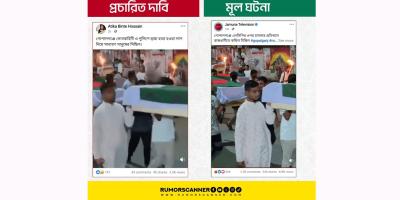 প্রতীকী কফিন মিছিলকে গোপালগঞ্জে নিহতদের দাবিতে প্রচার