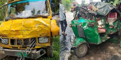 গাজীপুরে কাভার্ডভ্যান-অটোরিকশা সংঘর্ষে নিহত ৪