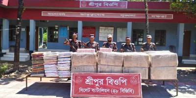 সিলেট ও সুনামগঞ্জ সীমান্তে ৩ কোটি টাকার চোরাইপণ্য জব্দ