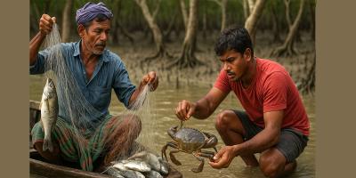 উৎকোচে মেলে মাছ-কাঁকড়া ধরার অনুমতি