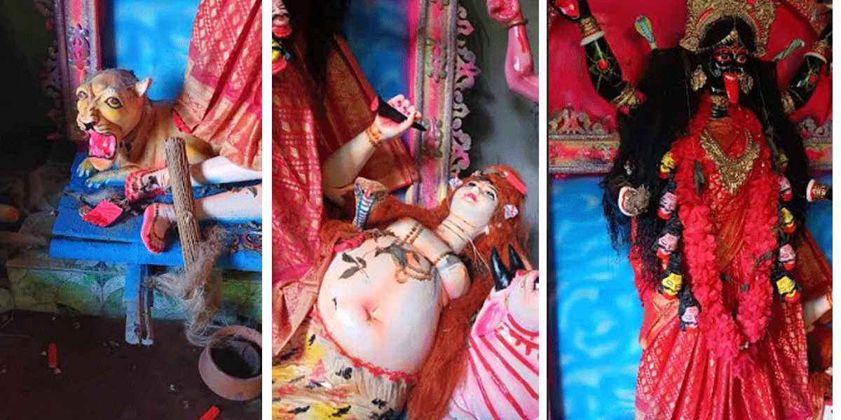 ফরিদপুরে দুর্গা মন্দিরে প্রতিমা ভাঙচুর