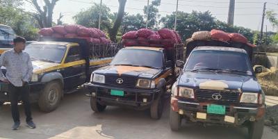 সিলেটে ১০ লাখ টাকার ভারতীয় পেঁয়াজ জব্দ, আটক ৬