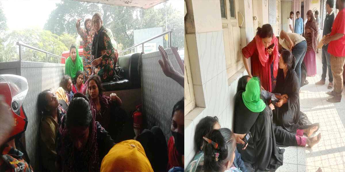 ঈশ্বরদী ইপিজেডে অক্সিজেন স্বল্পতায় অর্ধশত নারী শ্রমিক অসুস্থ