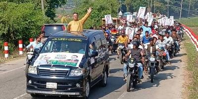 সুনামগঞ্জ-৪ আসনে মনোনয়নপ্রত্যাশী দেওয়ান জয়নুল জাকেরীনের শোডাউন