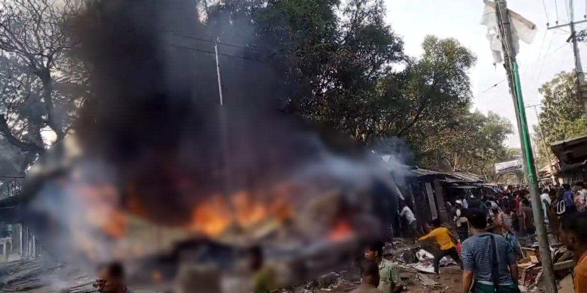 হাতিয়ায় তেলের দোকানে ভয়াবহ অগ্নিকাণ্ড