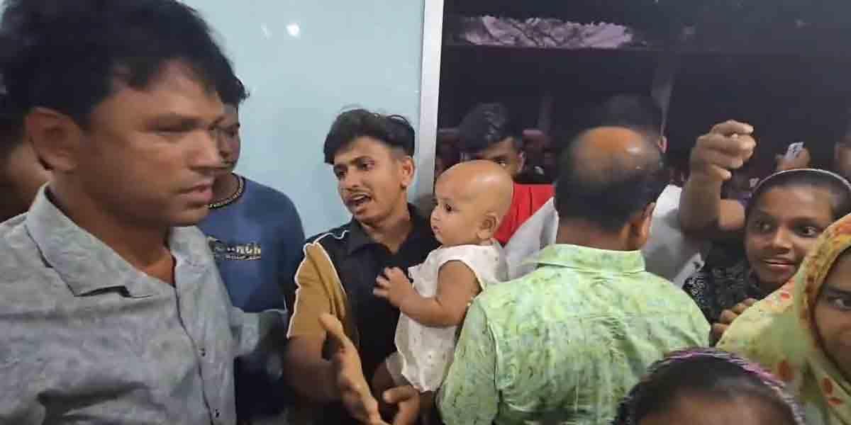 পাওনা টাকা না দেওয়ায় ৯ মাসের শিশু অপহরণ, অভিযুক্ত নারীকে গণধোলাই
