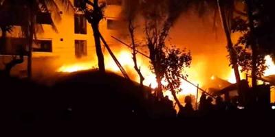 চট্টগ্রামে বস্তিতে আগুন, ৩০ বসতঘর পুড়ে ছাই