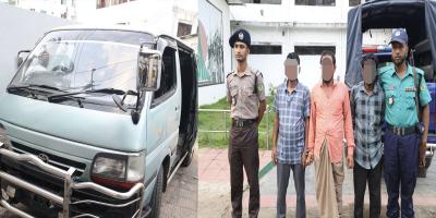 চট্টগ্রামে হাইস গাড়িতে গরু নিয়ে পালায়ন, গ্রেপ্তার ৩