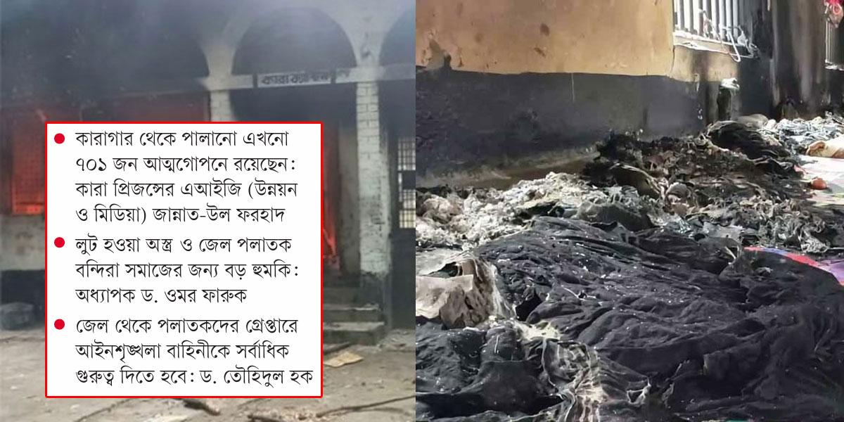 জেল পলাতকরা কোথায়, উদ্ধার হয়নি লুট হওয়া সহস্রাধিক অস্ত্র