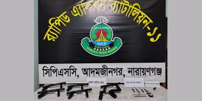 সিদ্ধিরগঞ্জে ৬ ওয়ান শুটারগানসহ অস্ত্র তৈরির সরঞ্জাম উদ্ধার