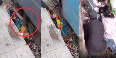 রেললাইনে শুয়ে সন্তানদের বাঁচালেন মায়েরা, ওপর দিয়ে চলে গেল ট্রেন