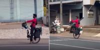 এক চাকার সাইকেলে বিদেশ ভ্রমণ