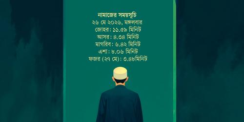 ২৬ মে  ২০২৬ তারিখের নামাজের সময়সূচি