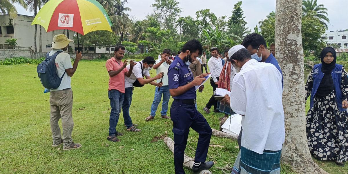 বরগুনা এসপি অফিসের পাশ থেকে নারীর মরদেহ উদ্ধার