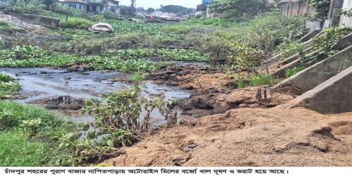 চাঁদপুরে খাল দূষণ ও ভরাট করায় ২ রাইস মিল মালিকের জরিমানা