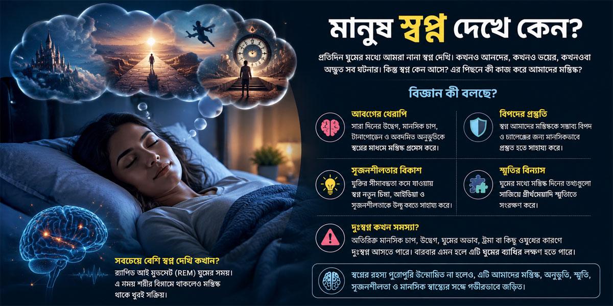 মানুষ স্বপ্ন দেখে কেন? বিজ্ঞান যা বলছে