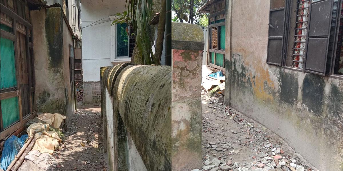 সোনারগাঁয় রাস্তা দখল করে ঘর তৈরির অভিযোগ, ১০ পরিবার অবরুদ্ধ