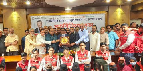 রেড ক্রিসেন্ট সিলেট ইউনিট পরিদর্শনে রেড ক্রিসেন্ট চেয়ারম্যান