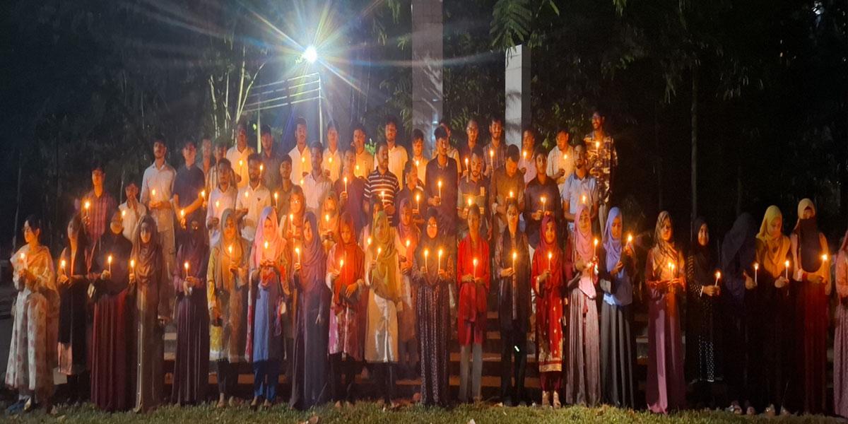 বেরোবিতে জুলাই শহিদদের স্মরণে ছাত্রদলের মোমবাতি প্রজ্বালন