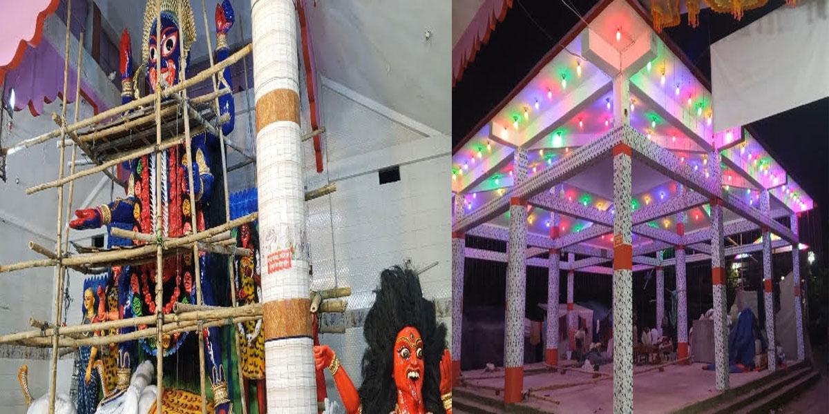 নাটোরে ৩৫ ফুট কালী প্রতিমা ঘিরে পূজা ও মেলা