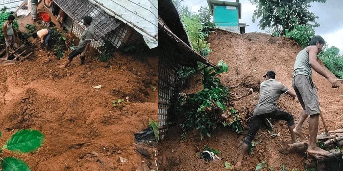 উখিয়ায় রোহিঙ্গা ক্যাম্পে পাহাড়ধসে ৮ জনের মৃত্যু