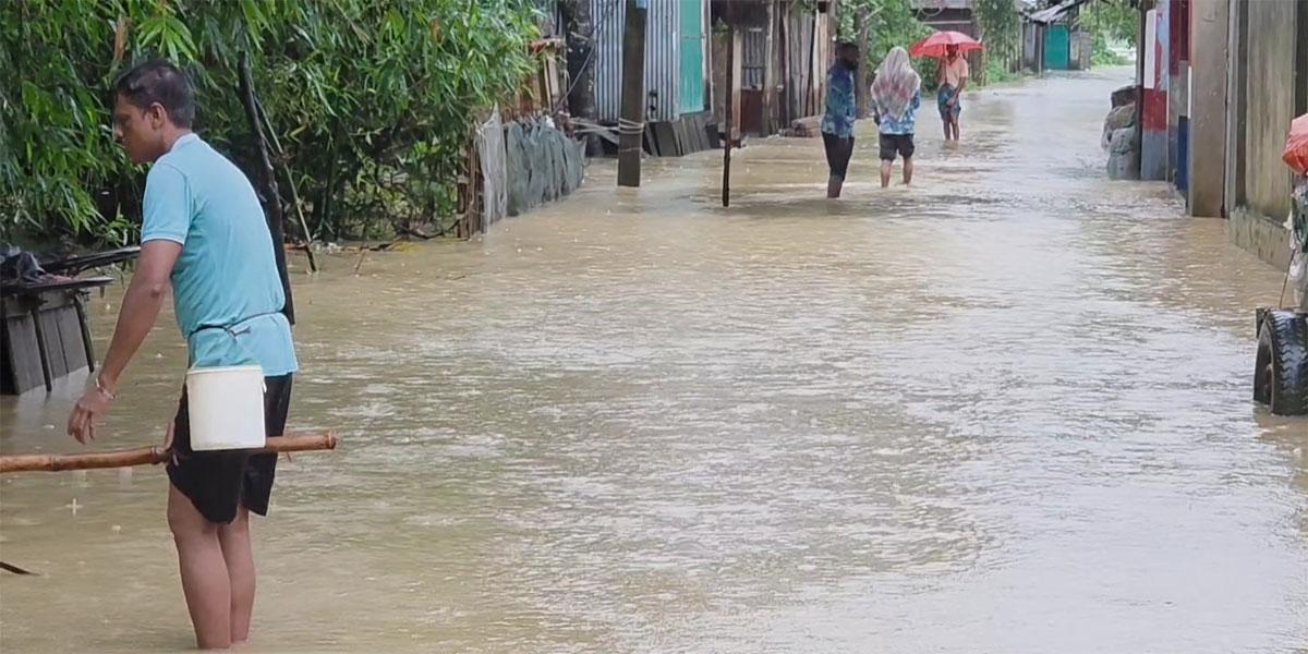 খাগড়াছড়িতে টানা বর্ষণে নিম্নাঞ্চলে বন্যা পরিস্থিতি