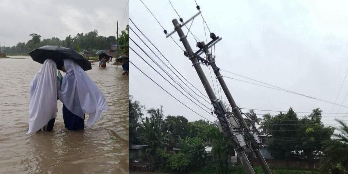 ঢলে ভাসছে চকরিয়া-পেকুয়া, পাহাড়ধসে শিশুর মৃত্যু