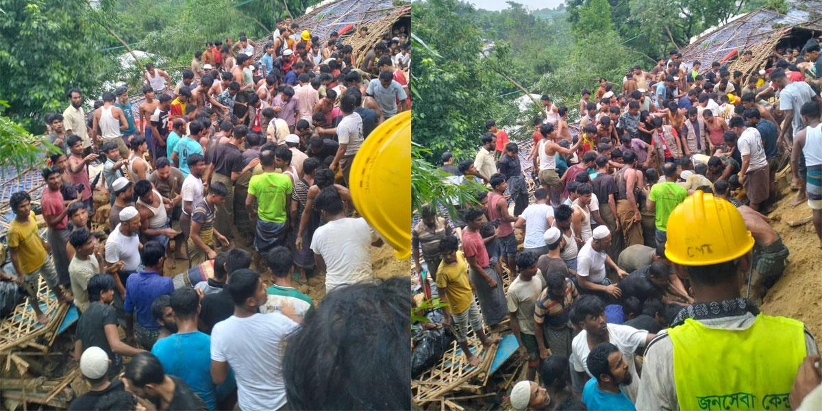 উখিয়ায় মাদরাসার উপর পাহাড়ধস, কয়েকজনের মৃত্যুর শঙ্কা
