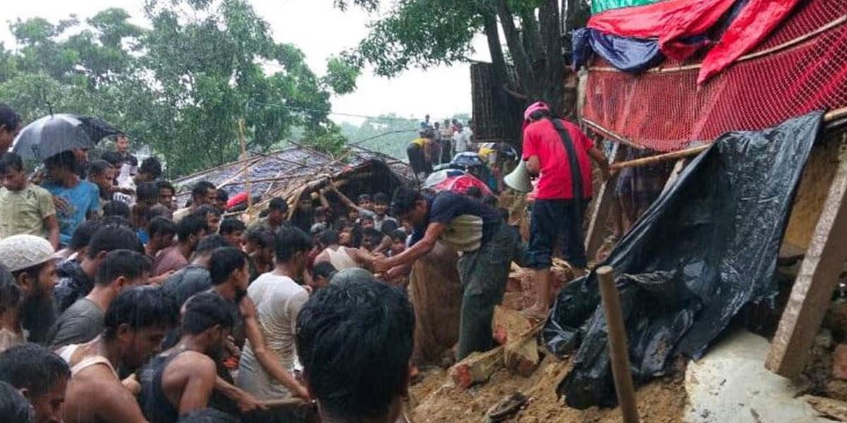 উখিয়ার রোহিঙ্গা ক্যাম্পে মাদরাসায় পাহাড়ধস: নিহত ৮ নয়, চূড়ান্ত সংখ্যা ৫