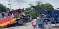 বাহুবলে দুই যাত্রীবাহী বাসের সংঘর্ষে চালক নিহত, আহত ২০