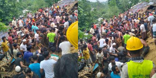 উখিয়ায় মাদরাসার উপর পাহাড়ধস, কয়েকজনের মৃত্যুর শঙ্কা