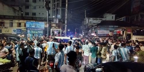রুদ্ধশ্বাস জয়ে আর্জেন্টিনা, মৌলভীবাজারে সমর্থকদের উল্লাস