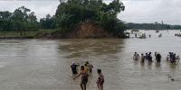 হবিগঞ্জে বাঁধ ভাঙনে ২৫ গ্রাম পানিবন্দি, ভোগান্তিতে ৩০ হাজার বাসিন্দা