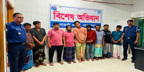 সোনারগাঁয় শপিংমল থেকে ১৪৬ মোবাইল চুরি, গ্রেপ্তার ৯ চোর