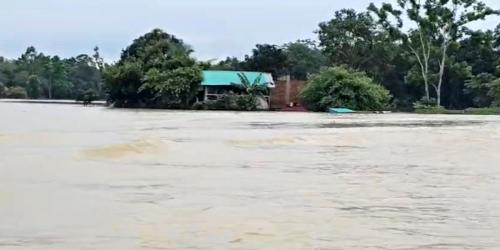 বৃষ্টি আর উজানের ঢলে বাড়ছে কাপ্তাই হ্রদের পানি, নিম্নাঞ্চল প্লাবিত