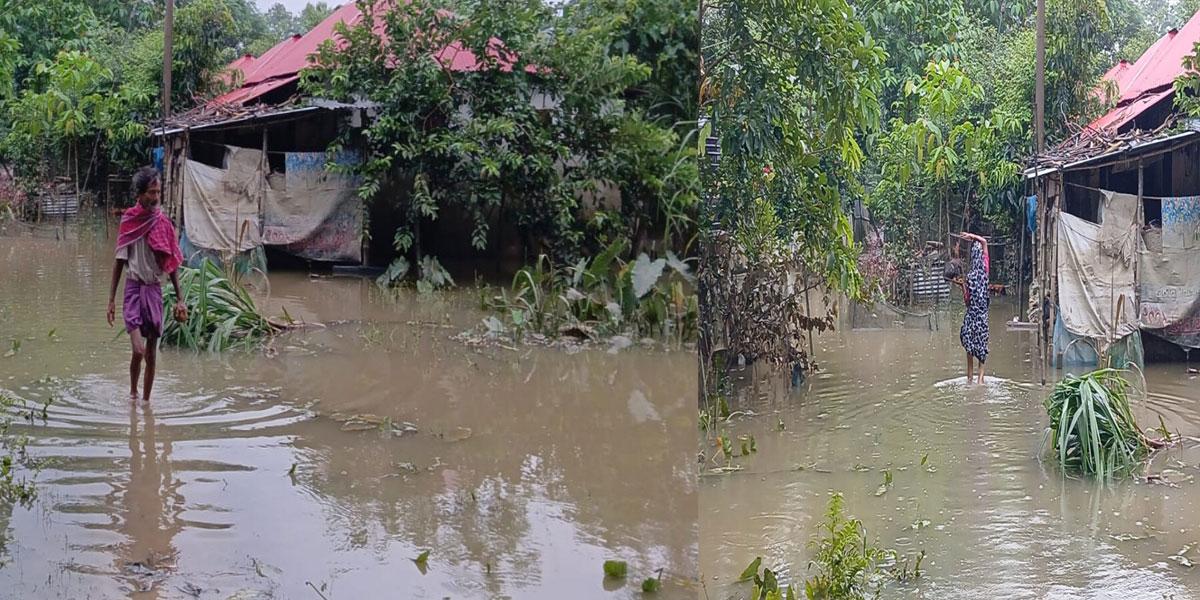 মৌলভীবাজারে পানি নামলেও কমেনি দুর্ভোগ
