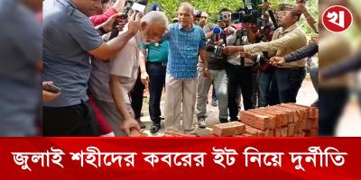 জুলাই শহীদের গণকবরে ব্যবহার হচ্ছে দুই নম্বর ইট, বালি ও সিমেন্ট, ক্ষোভ স্বরাষ্ট্র উপদেষ্টার