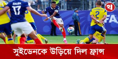 এমবাপ্পের নৈপুণ্যে সুইডেনকে হারিয়ে শেষ ষোলোতে ফ্রান্স
